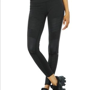 alo Black Moto Leggings Size S